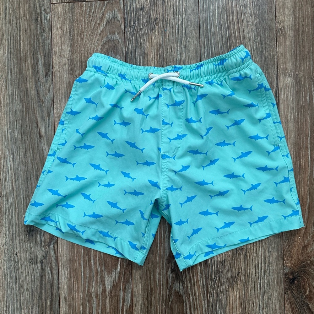 EUC/VGUC Kids Bermies Shark Swim Trunks with Liner sz 10